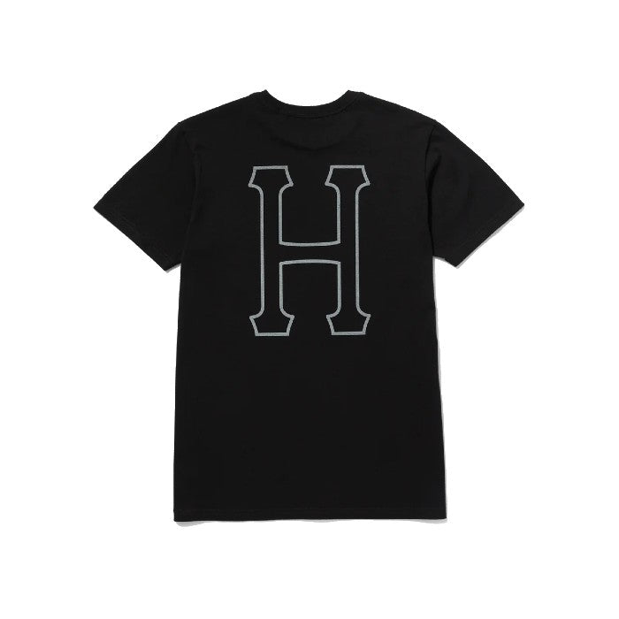 HUF SET H SHORT SLEEVE T-SHIRT - BLACK The Old Man Boardsports Huf