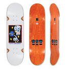 POLAR OSKAR ROZENBERG WORLD DOMINATION 8.25" SKATEBOARD DECK WITH WHEEL WELLS - WHITE The Old Man Boardsports Polar