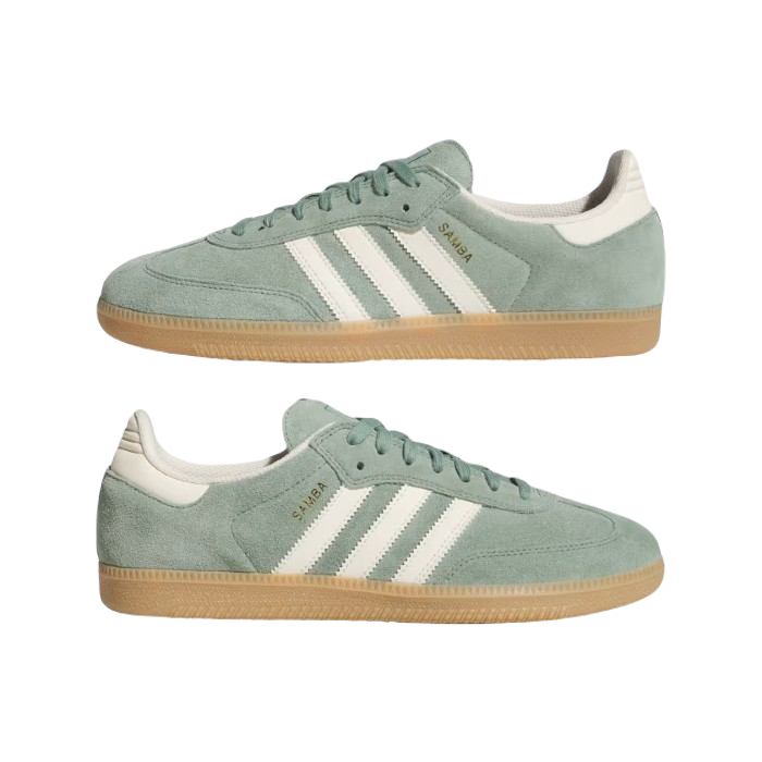 ADIDAS SAMBA ADV SCHOENEN SILVER GREEN/WONDER WHITE/GOLD METALLIC