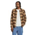 BRIXTON BOWERY FLANNEL OVERHEMD - TIGER'S EYE/PINECONE BROWN/WASHED BLACK The Old Man Boardsports Brixton