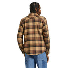 BRIXTON BOWERY FLANNEL OVERHEMD - TIGER'S EYE/PINECONE BROWN/WASHED BLACK The Old Man Boardsports Brixton