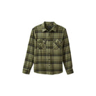 BRIXTON BOWERY FLANNEL OVERHEMD VETIVER/LAUREL WREATH/WASHED BLACK