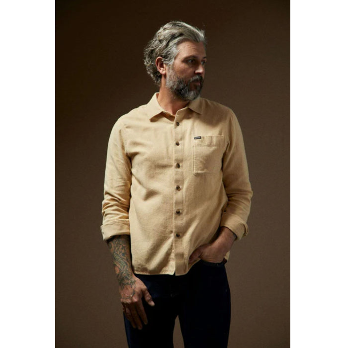 BRIXTON HASTING LIGHT WEIGHT FLANNEL OVERHEMD WHEAT