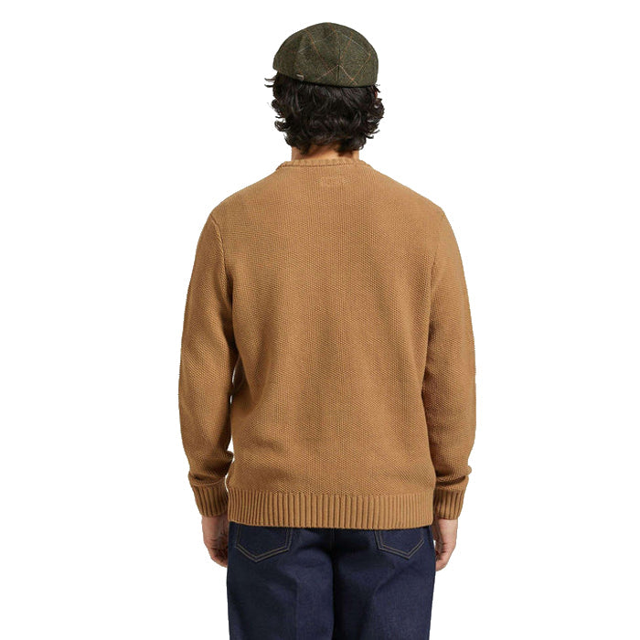 BRIXTON JACQUES WAFFLE KNIT SWEATER - TIGER'S EYE The Old Man Boardsports Brixton