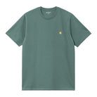 CARHARTT WIP CHASE SHORT SLEEVE T-SHIRT SILVER PINE/GOLD