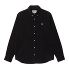 CARHARTT WIP MADISON FINE CORD LONG SLEEVE OVERHEMD - BLACK/WAX The Old Man Boardsports Carhartt WIP