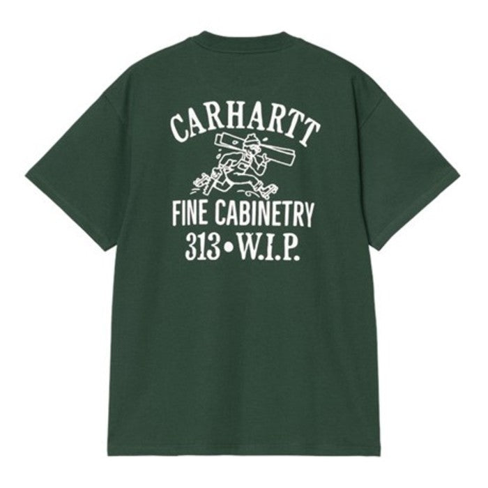 CARHARTT WIP S/S CABINETRY T-SHIRT - CONIFER/WHITE The Old Man Boardsports Carhartt WIP
