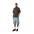 CARHARTT WIP S/S JARRELL OVERHEMD JARRELL STRIPE, CONIFER/BLACK