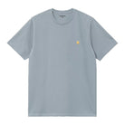 CARHARTT WIP CHASE SHORT SLEEVE T-SHIRT - FROSTED BLUE/GOLD The Old Man Boardsports Carhartt WIP