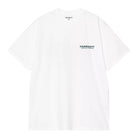 CARHARTT WIP RUNAWAY SHORT SLEEVE T-SHIRT - WHITE/MALACHITE The Old Man Boardsports Carhartt WIP