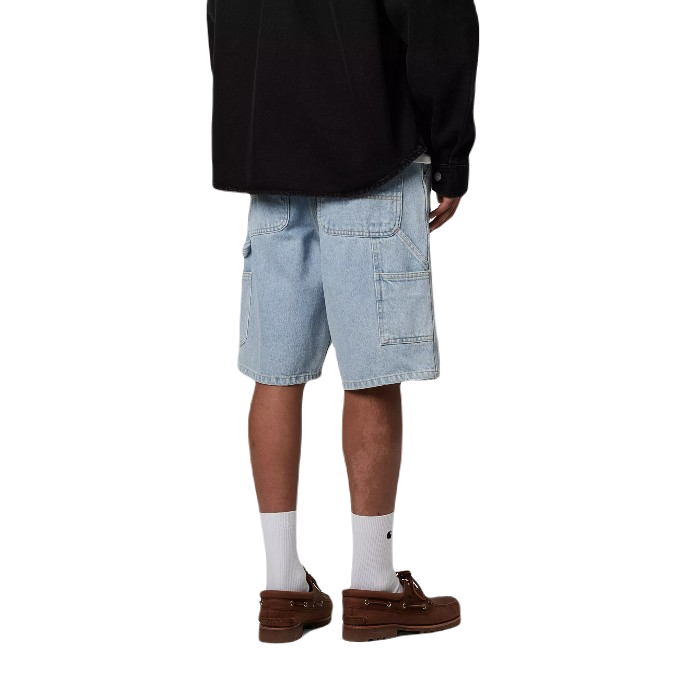 CARHARTT WIP SINGLE KNEE KORTE BROEK - BLUE (HEAVY STONE BLEACHED) The Old Man Boardsports Carhartt WIP
