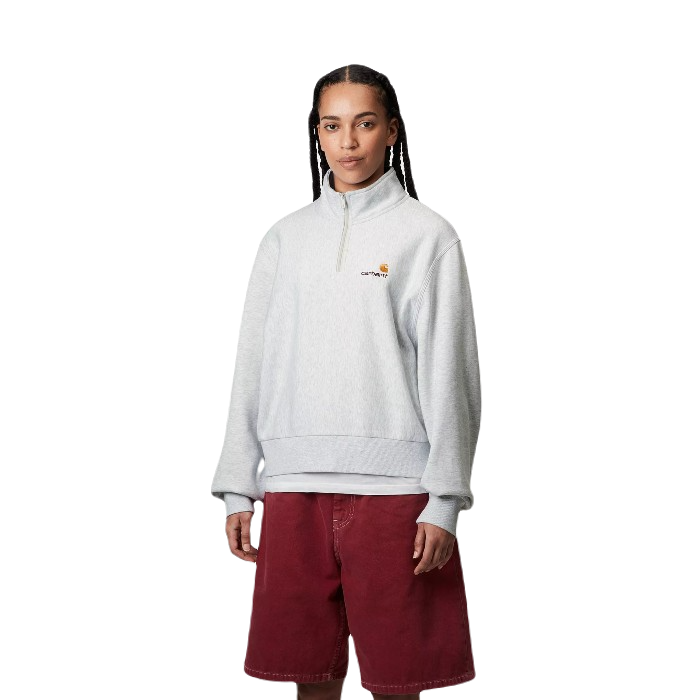 CARHARTT WIP W' AMERICAN SCR. HIGH NECK SWEATHER - ASH HEATHER The Old Man Boardsports Carhartt WIP