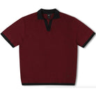 FORMER PERCEPTION OPEN COLLAR POLO BLACK/RED
