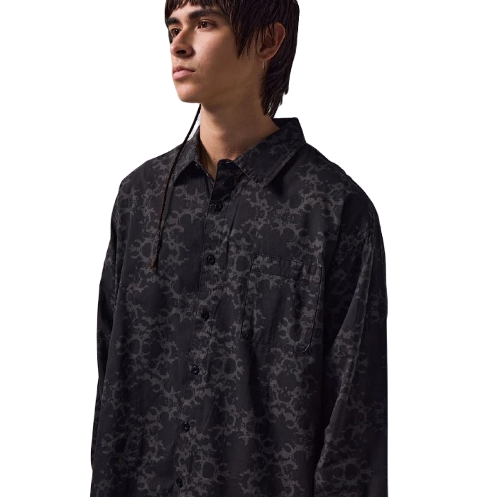 FORMER VIVIAN ORNATE LONG SLEEVE OVERHEMD BLACK/GREY