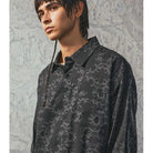 FORMER VIVIAN ORNATE LONG SLEEVE OVERHEMD BLACK/GREY
