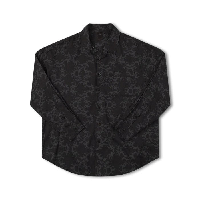 FORMER VIVIAN ORNATE LONG SLEEVE OVERHEMD BLACK/GREY