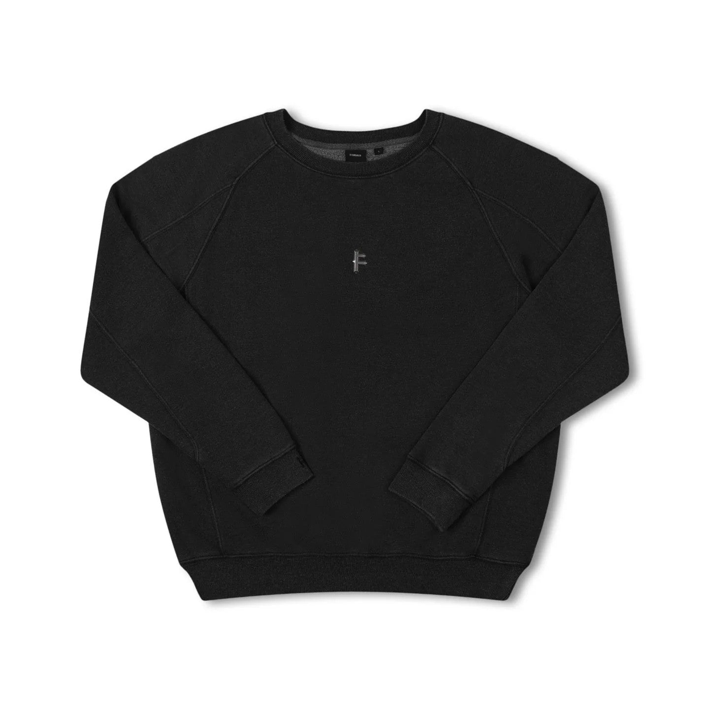 FORMER METAL F CREW SWEATER BLACK