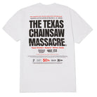 HUF BOX X THE TEXAS CHAINSAW MASSACRE BOX OFFICE S/S T-SHIRT WHITE