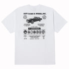 HUF RIM & WHEELS INC SHORT SLEEVE T-SHIRT - WHITE The Old Man Boardsports Huf