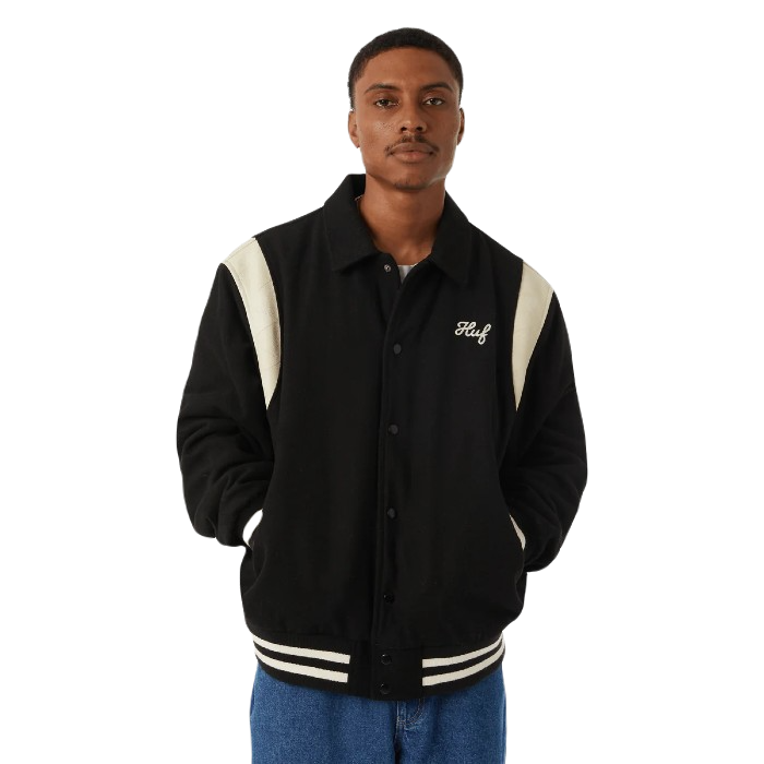 HUF SONG VARSITY JAS - BLACK The Old Man Boardsports Huf