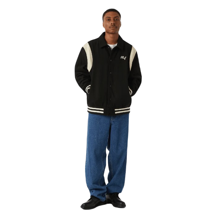 HUF SONG VARSITY JAS - BLACK The Old Man Boardsports Huf