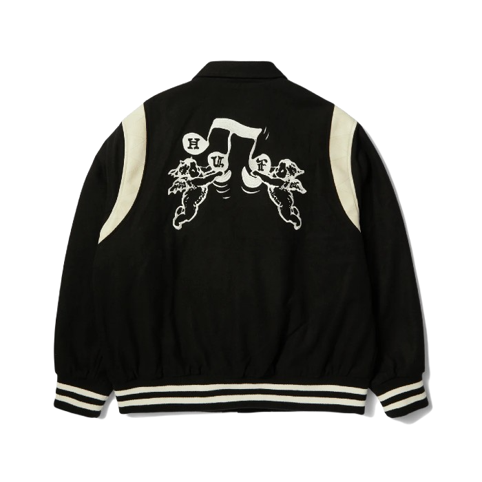 HUF SONG VARSITY JAS - BLACK The Old Man Boardsports Huf
