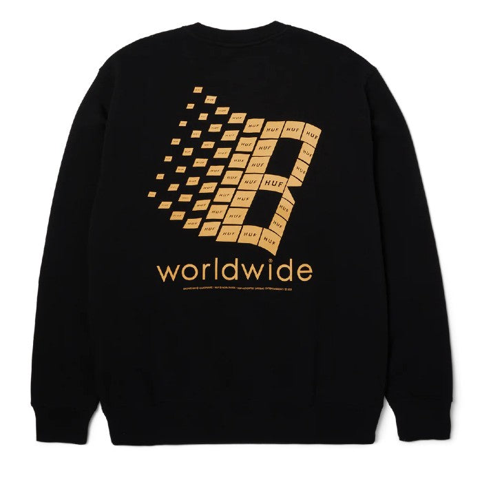 HUF X BRONZE56K CREWNECK SWEATER BLACK