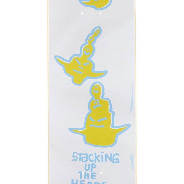 KROOKED CERNICKY STACK 8.06" SKATEBOARD DECK - WHITE The Old Man Boardsports Krooked