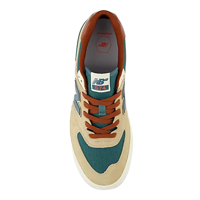 NEW BALANCE NUMERIC 574 VULC SCHOENEN - TAN WITH FOREST GREEN The Old Man Boardsports New Balance