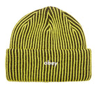 OBEY BOWERY 2 TONE RIB BEANIE FLOURESCENT GREEN MULTI
