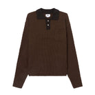 OBEY DANNY POLO SWEATER DARK BROWN