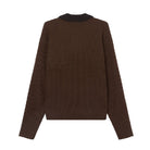 OBEY DANNY POLO SWEATER DARK BROWN