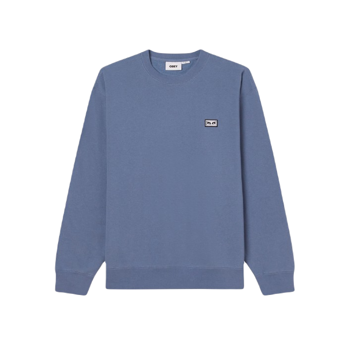 OBEY ESTABLISHED WORKS EYES CREW II SWEATER- CORONET BLUE The Old Man Boardsports Obey