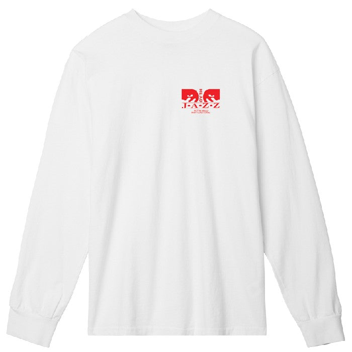 OBEY JAZZ HEAD LONG SLEEVE T-SHIRT WHITE