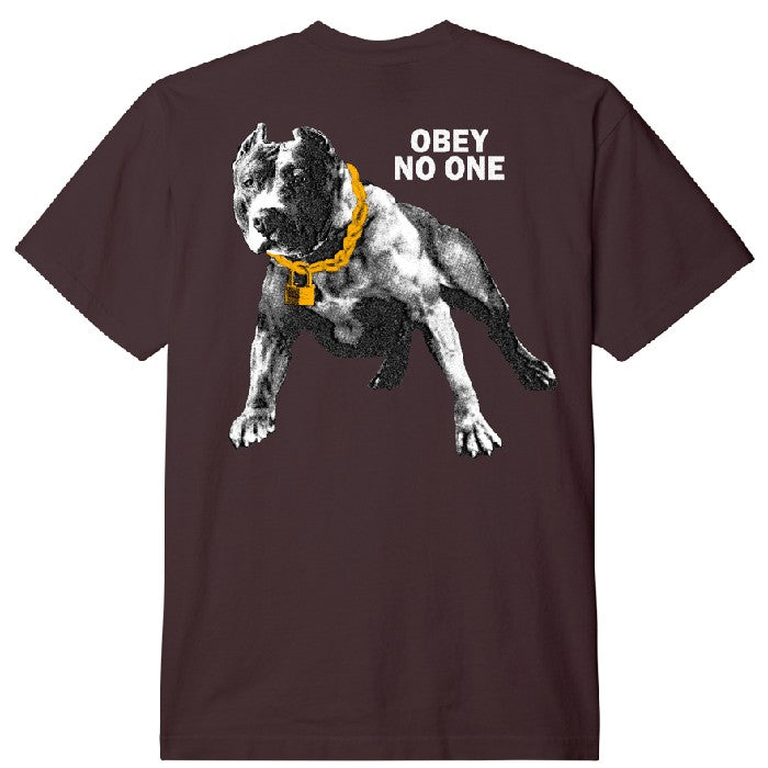 OBEY NO ONE T-SHIRT JAVA BROWN