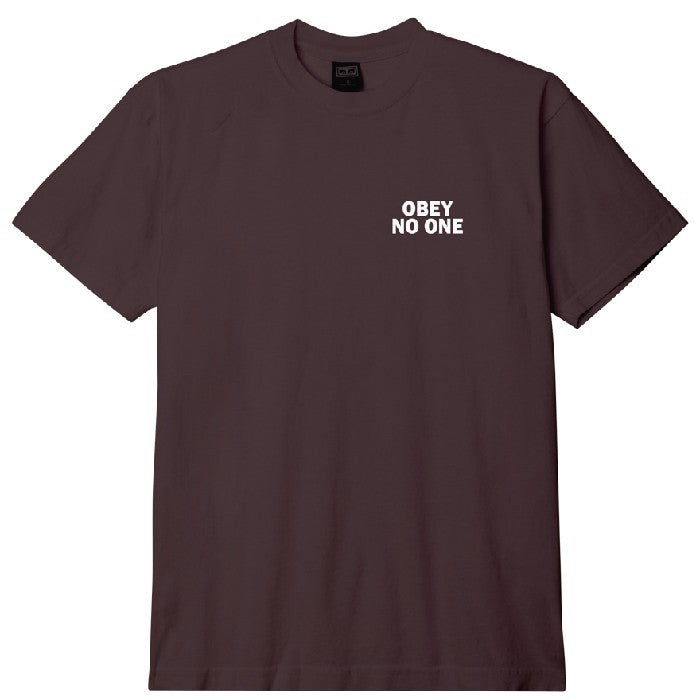 OBEY NO ONE T-SHIRT JAVA BROWN