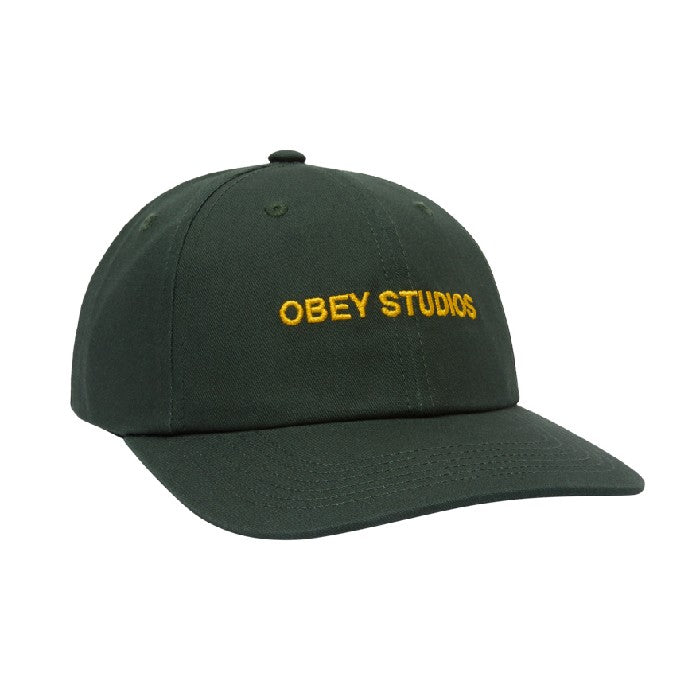 OBEY STUDIOS TWILL 6-PANEL STRAPBACK PET RAIN FOREST