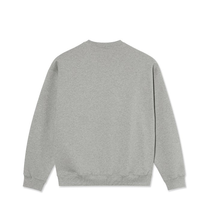 POLAR DAVE CREWNECK SURF LOGO SWEATER HEATHER GREY