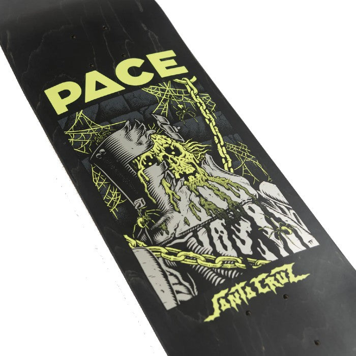 SANTA CRUZ PACE DUNGEON VX 8.25" SKATEBOARD DECK BLACK/GLOWINTHEDARK