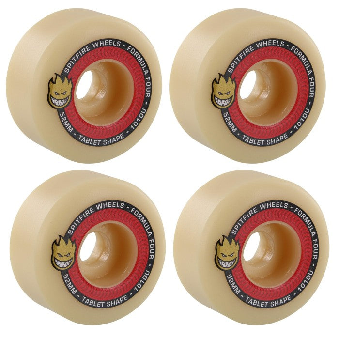 SPITFIRE FORMULA FOUR TABLETS 101D SKATEBOARD WIELEN 52 MM NATURAL