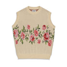 THE LOOSE COMPANY FLOWER KNITTED SPENCER CREAM