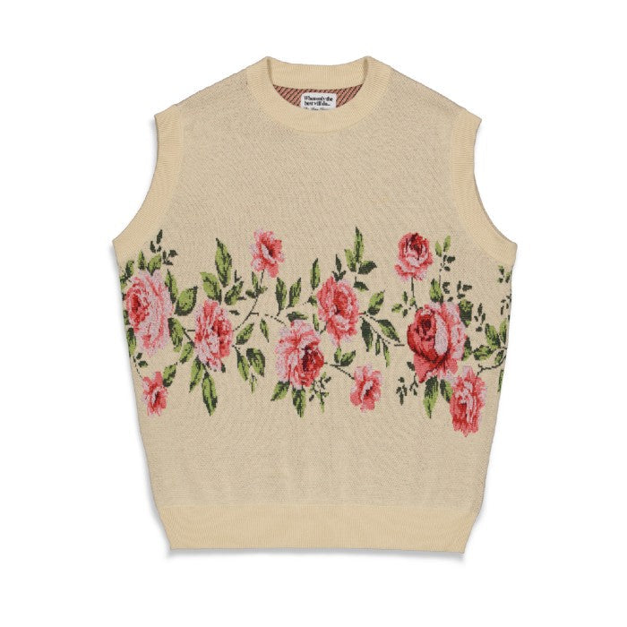 THE LOOSE COMPANY FLOWER KNITTED SPENCER CREAM