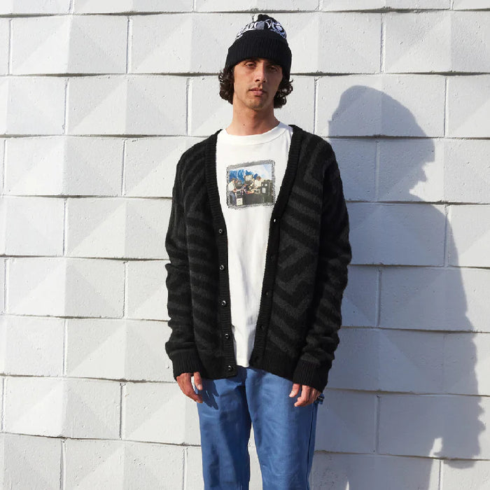 VOLCOM DRIFTOP CARDIGAN VEST BLACK