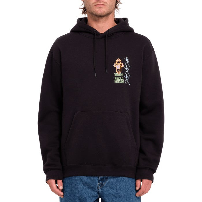 VOLCOM NODER PULL OVER HOODIE BLACK COMBO