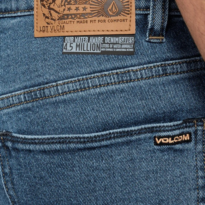 VOLCOM SOLVER DENIM BROEK WASHED BLUE