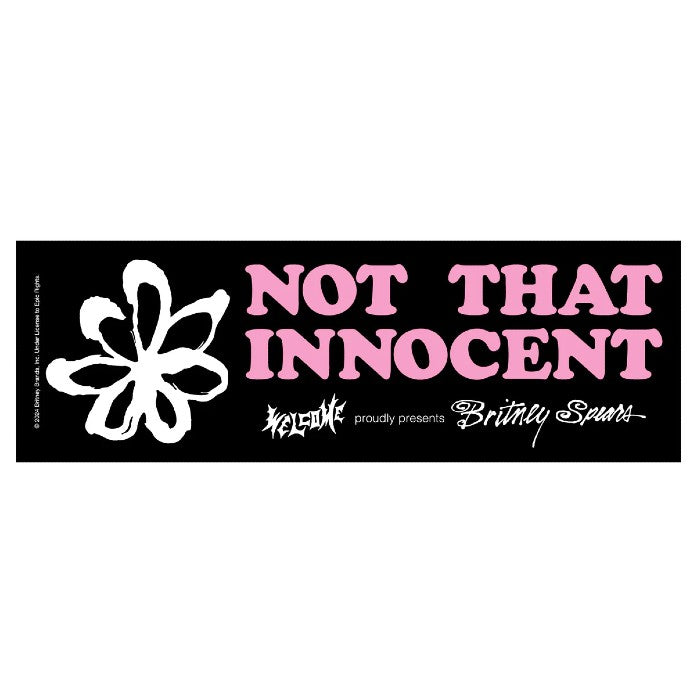 WELCOME BRITNEY SPEARS X NOT THAT INNOCENT BUMPER STICKERS